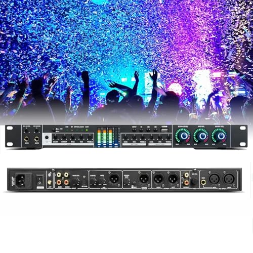 Supresor Digital de Retroalimentación Profesional con DSP y Reverberación, Supresión Automática de Silbidos y Aumento de Transmisión de Sonido de 5 a 14 dB, Anti-Retroalimentación Automática para Salas de Música y Escenarios miniatura 1