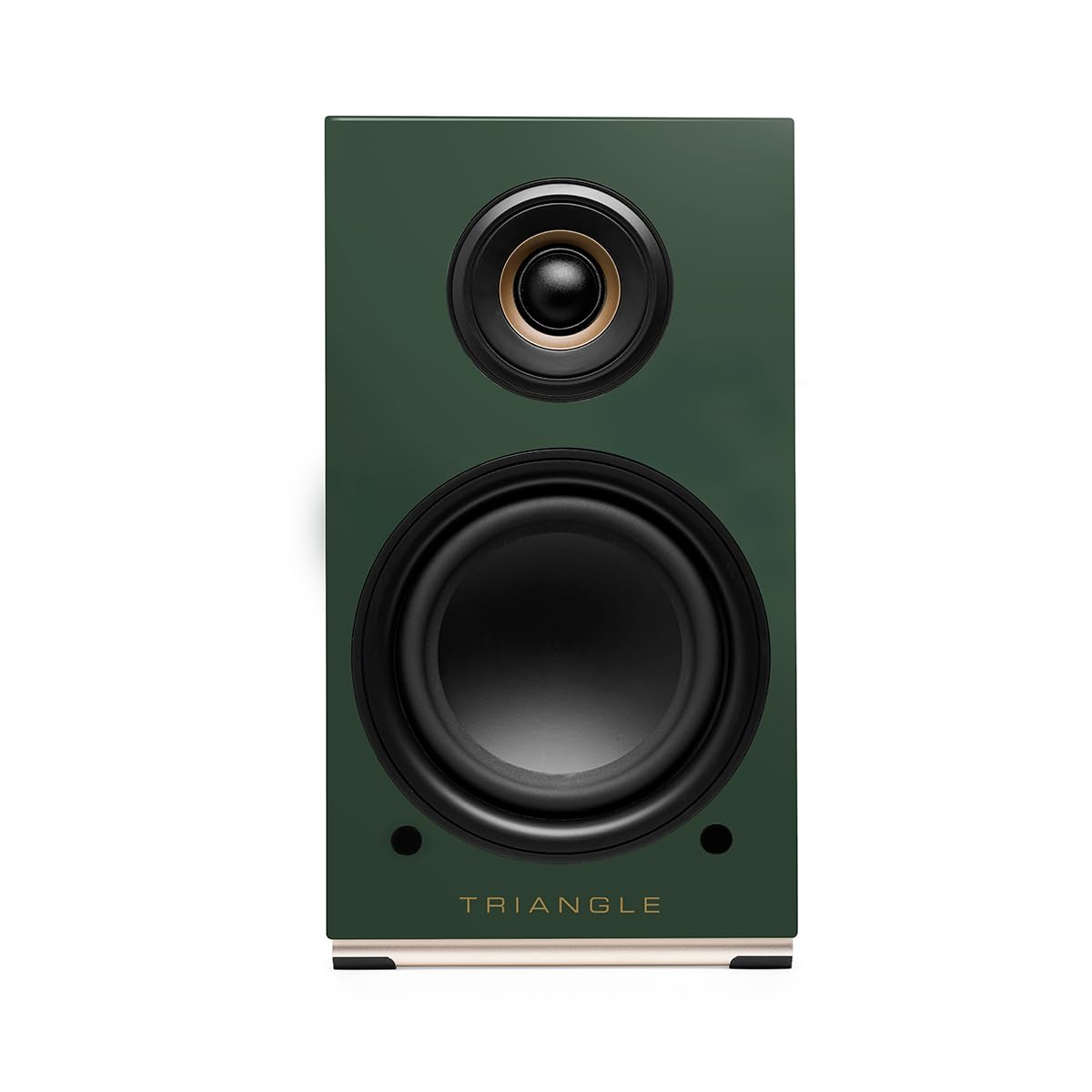 Triangle - Altavoces Activos AIO Twin - Altavoces de Estantería Wi-Fi & Bluetooth con Amplificador 2x50W - Audio HD - Entradas Phono/Plato + TV Óptica - 165 x 304 x 235 mm - Verde Inglés (Par)