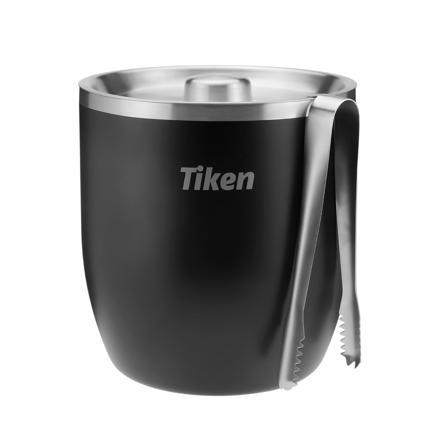 3L Double-Wall Vacuum Insulated Ice Bucket with Lid & Tong Stainless Steel Champagne Buckets for Cocktail Bar, Parties & Outdoor