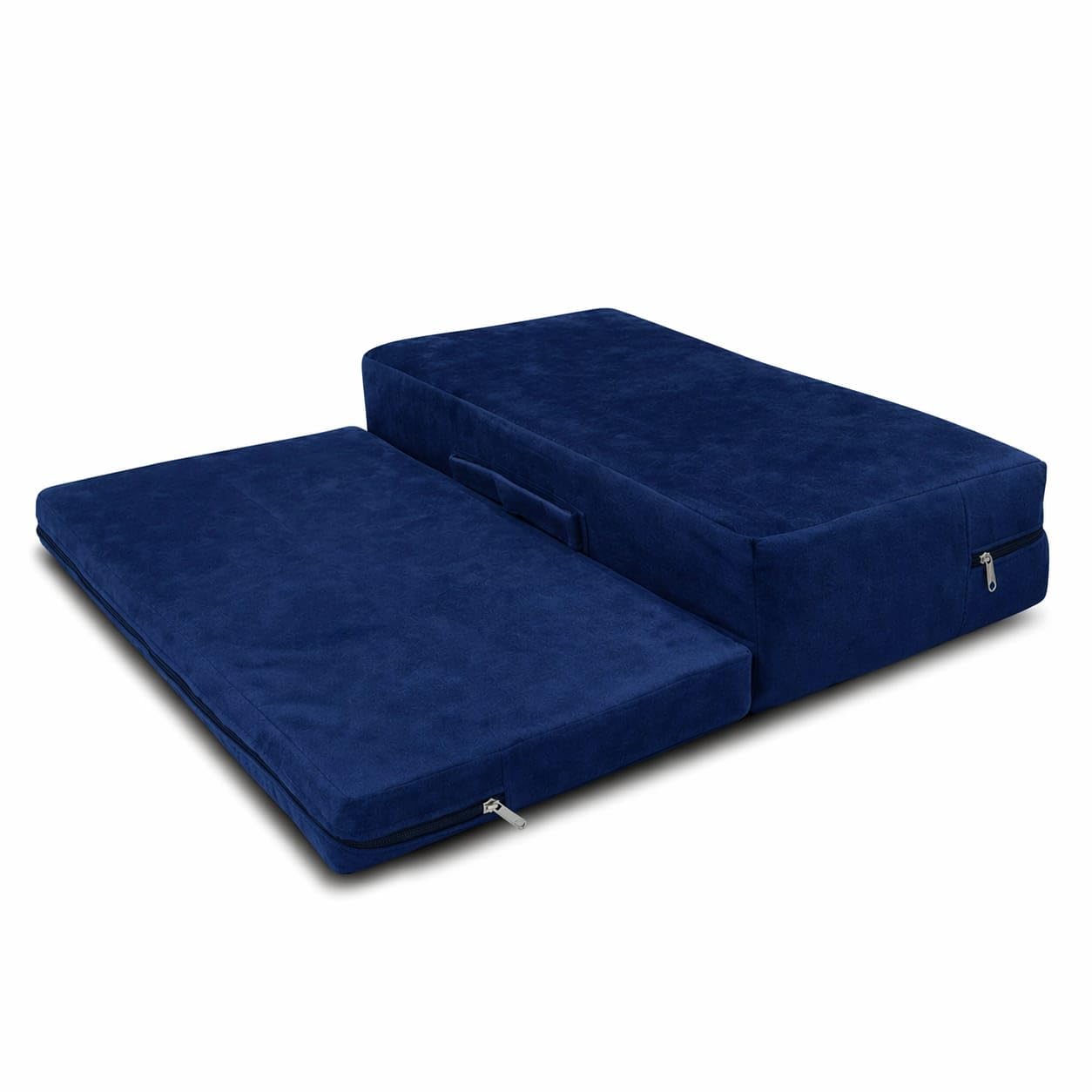 Foldable Meditation Chair with Back Support, Floor Seating Chair for Yoga, Meditation & Relaxation, Padded Cushion Seat with Removable Velvet Cover, Portable Folding Chair (Blue)-image-48