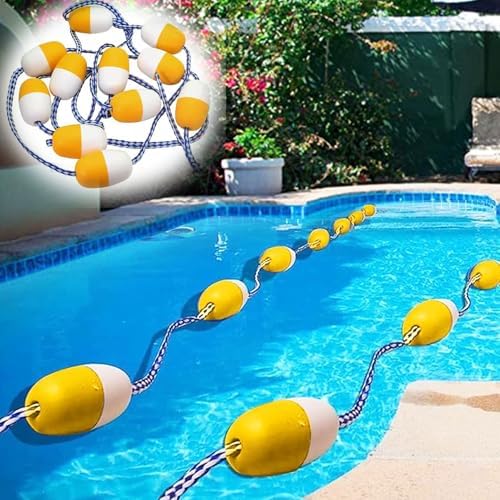Professional Floating Pool Lane Line 23m/25m/50m - Heavy-Duty Swim Divider Rope with Buoy Balls for Competition & Training, Easy Setup Safety for Backyard & Commercial Pools