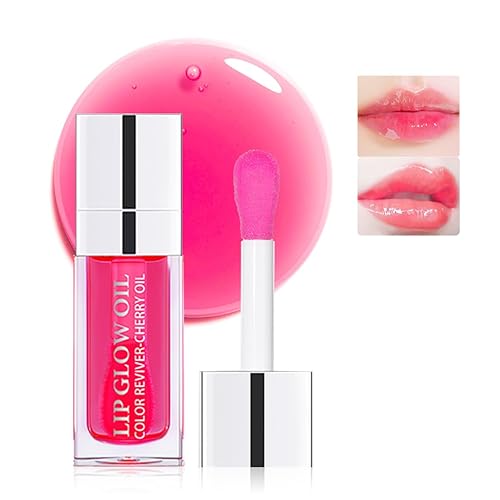 Aaiffey Aceite hidratante para labios que brilla intensamente, tinte de labios hidratante, aceite transparente, cuidado de los labios, no pegajoso,