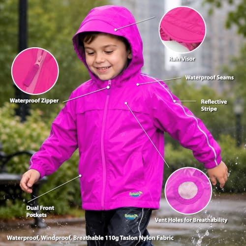 Image of Splashy Vented Waterproof Rain Jacket for Kids