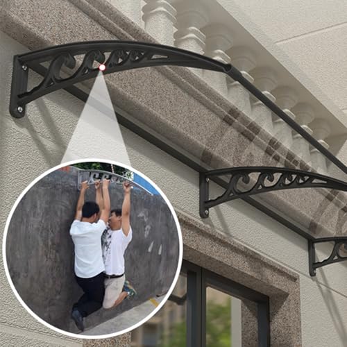 Auvent extérieur en métal 80 x 240 cm au design architectural pour façades