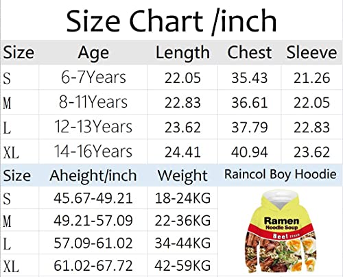 Raincol 3D Print Cool Pullover Boys Hoodies Funny Sweatshirt Novelty Clothes For Kids Girls Yellow L 12-13 Years #TOP3