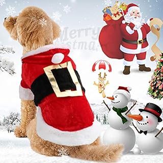Idepet Santa Dog Costume Christmas Cotton Pet Clothes Cat Costumes Winter Hoodie Coat Clothes Dog Pet Clothing Chihuahua Yorkshire Poodle