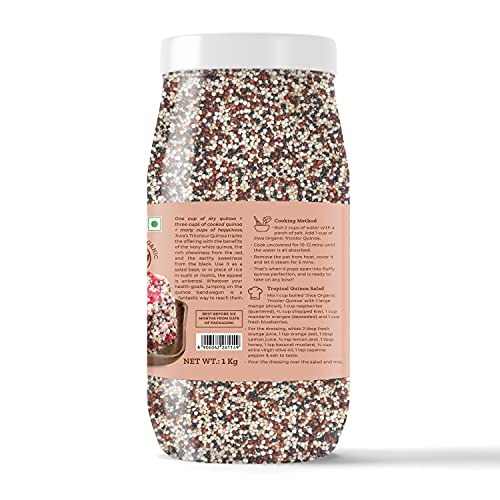 Image of JIWA healthy by nature Organic Chia Seeds 200 g, Certified Organic & JIWA healthy by nature Organic Tricolor Quinoa, 1 Kg (Certified Organic & Gluten Free)