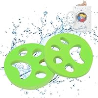 DDOXX Tierhaarentferner für Waschmaschine (Packung mit 2) - Grün - entfernt Fell in Trockner und Waschmaschine, Katzenhaarentferner und Hundehaarentferner für Flusensiebe, umweltfreundlich