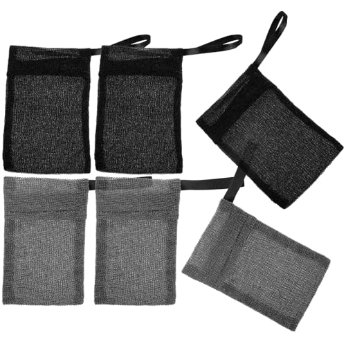 BATHVEVE 6Piezas Bolsas de Jabón Exfoliante Reutilizables para Limpieza de Manos y Incluye
