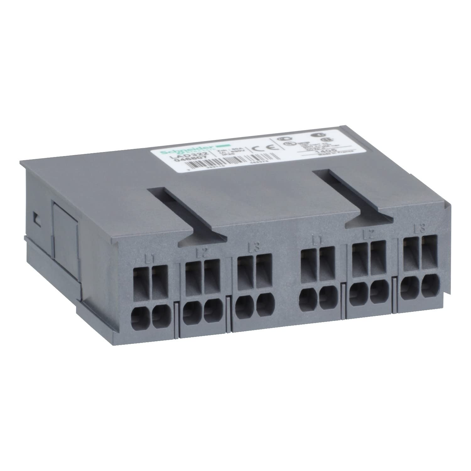 Schneider Electric LAD322 Splitter Box 63A, Power Splitter Block