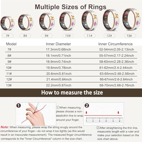 Smart Ring for Women,Fitness Tracker with Heart Rate,Blood Oxygen,Menstrual Cycle,Sleep Monitoring,Step Counting,IP68 Wa - Additional View