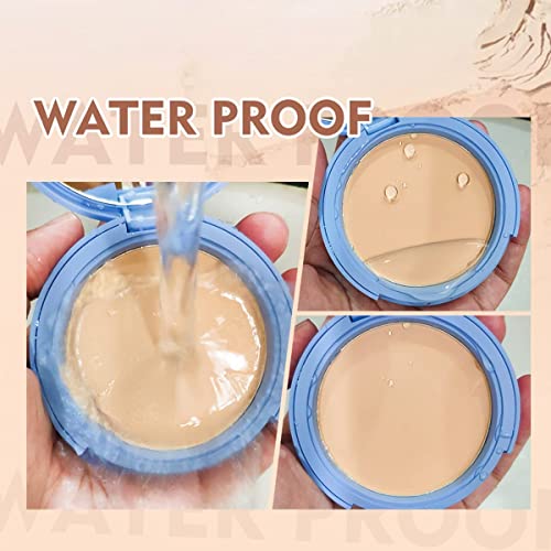 Oil Control Face Pressed Powder, Matte Smooth Setting Powder Makeup, Waterproof Long Lasting Finishing Powder,Flawless Lightweight Face Cosmetics, Natural Nude Makeup Cosmetic (Natural Beige) #TOP2