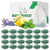Pest Rodent Repellent, 24 Pack Peppermint Oil Repellent for Mouse Rats Spider Roach Ant Squirrel Pest Control Indoor & Outdoor, Natural Mice Deterrent Replace Trap Poisoning Family & Pet Safe Green