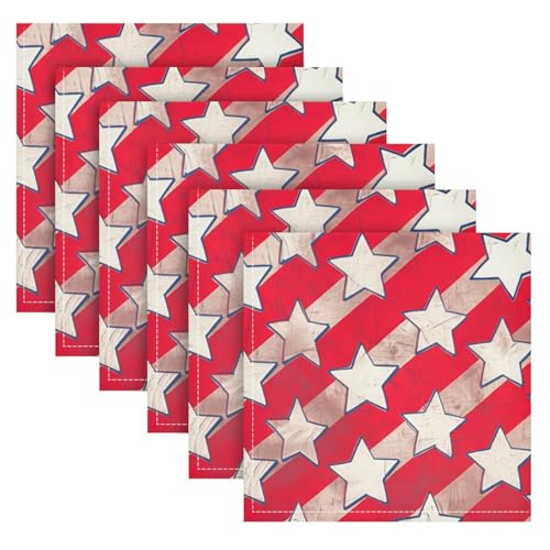 Servilleta de Tela Cuadrada 20 x 20 Pulgadas Patriotic Star miniatura 6