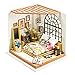 Rolife DIY Miniature Dollhouse Kit,Dreamy Bedroom with Furniture,Wooden Dollhouse Kit for Kids,Toy Playset Gift for Teens,Best Birthday/Christmas for Women and Girls
