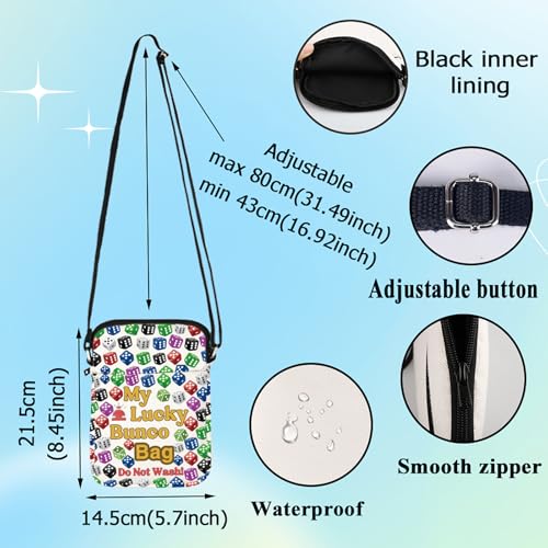 G2TUP Funny Bunco Game Night Crossbody Bag Dice Game Night Gift My Lucky Bunco Bag Do Not Wash Shoulder Bag Night Bunco Merch2