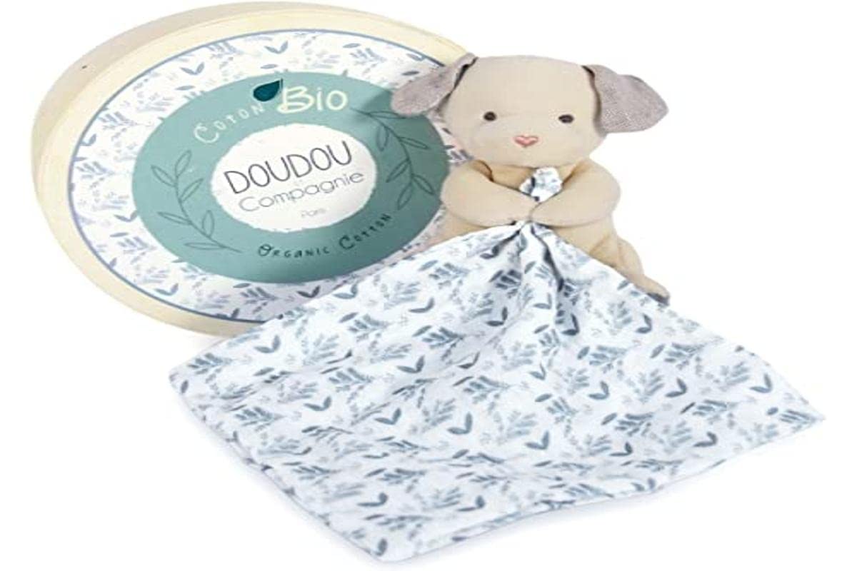 Doudou Et Compagnie - Doudou Dog - Doudou Piatto Bio - Blu - 25 Cm - Doudou Botanic Bio - DC3965-image