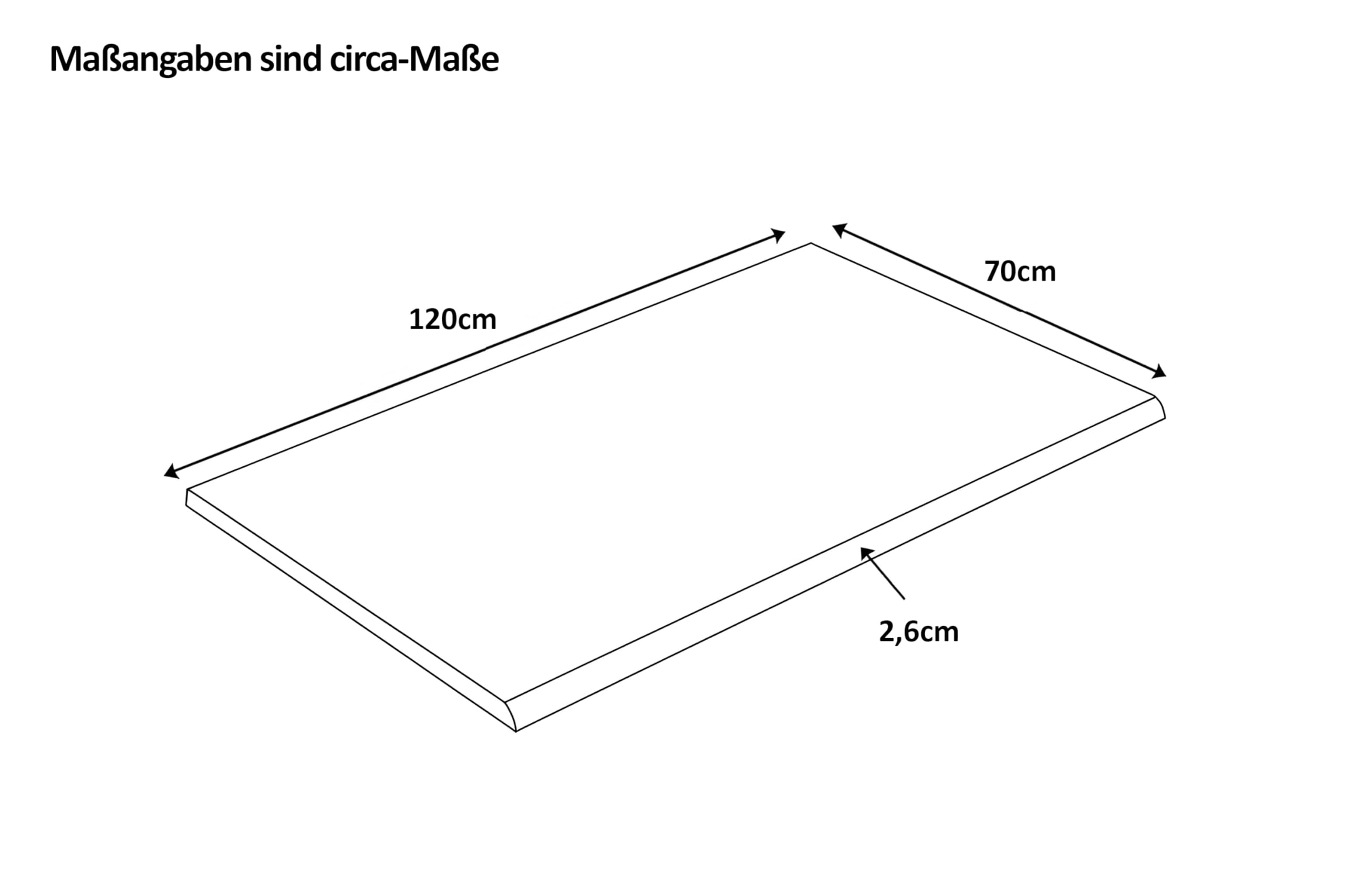 SAM Tischplatte Brasileiro | 120 x 70 cm | Akazienholz massiv | Farbe: Natur | echte Baumkante | Pflegeleichte DIY Holzplatte | geeignet für Esstische/Couchtische/Bistrotische