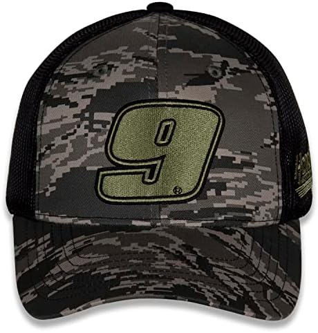 Checkered Flag Sports 2023 Chase Elliott Fitted Hat - NASCAR Adjustable Automotive Racing Mesh Baseball Cap