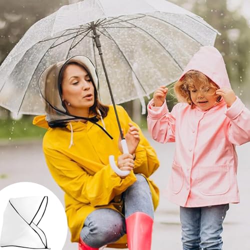 BOBOZHONG Regenhaube mit Visier,5 Stück Wiederverwendbar,Klar Wasserdicht Regenschal Regenhut für Damen,Regenschutz Überkopf Regenmütze für Damen Lady Regenbekleidung