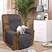 U-NICE HOME Recliner Chair Covers Reversible Chair Cover Pet Covers for Dogs with Elastic Straps Water Resistant Diamond Quilted (28''Recliner Oversized, Dark Grey/Light Grey)