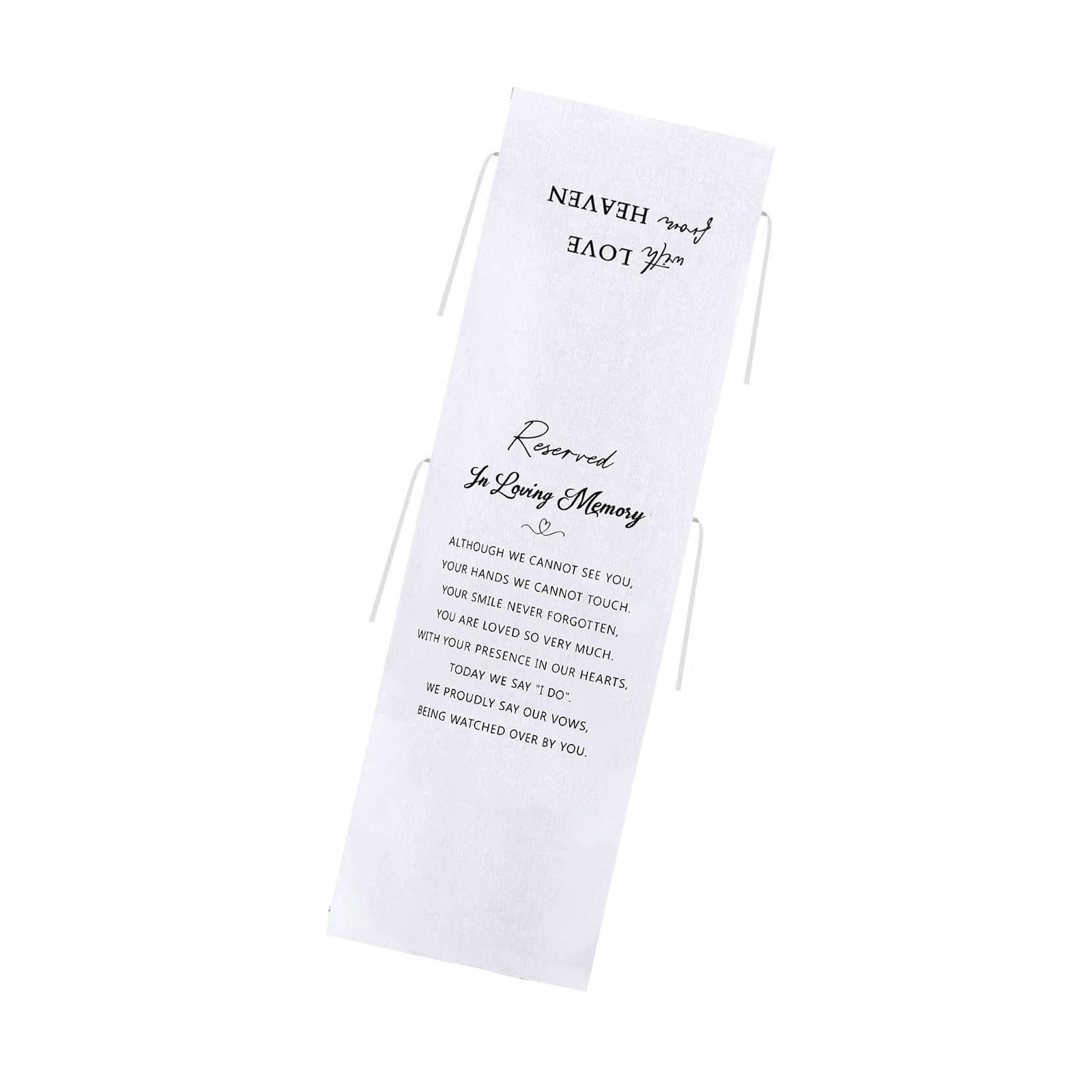 Tsophreniq Flannel Wedding Chair Sign Elegant Designs Ceremony Decoration for Reserved Seating Arrangements Seating Signage