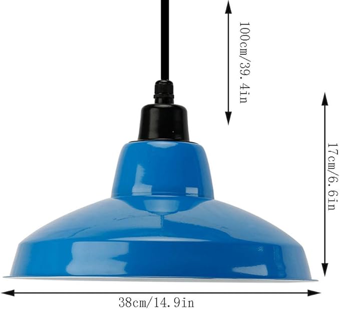 GERAGUR Hanglamp Met Ronde Vorm, Ingebedde Montage E27-bases, Metalen Kap Hanglamp, Moderne Industriële Kroonluchter, Voor Keukeneiland Eetkamer Woonkamer Slaapkamer Hal Bar photo 3