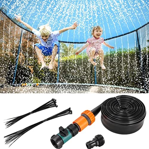 Trampoline Sprinkler Trampoline Water Sprinkler for Kids,Outdoor Boys Girls Fun Summer Waterpark Game Sprinkler Spary Water Park Fun Summer Water Games Yard Toys Sprinklers Backyard Water Park