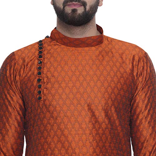 Image of Veera Paridhaan Men's Ethnic Jacquard Printed Long Straight Kurta