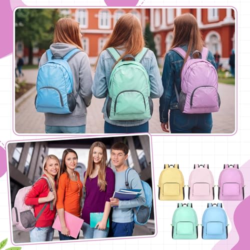 Image of Eccliy 50 Pack Backpacks Bulk 17 Inches Back Pack Basic Backpack for Adult Lightweight Outdoor Travel Bookbags (5 Basic Color)