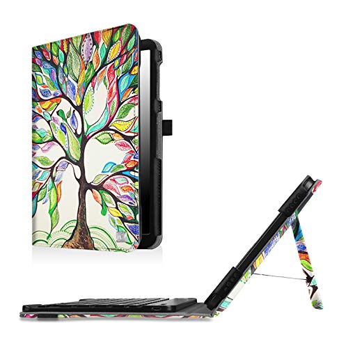 Up To 60% OFF Fintie Keyboard Case for Samsung Galaxy Tab A 10.1 (2016 No S Pen Version), Slim Fit Folio PU Leather Case with Detachable Magnetical Bluetooth Keyboard for Tab A 10.1 (T580/T585/T587), Love Tree