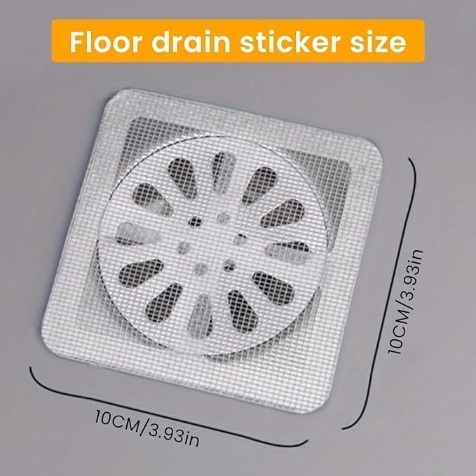 DME SALES 10 Pcs Disposable Shower Cover Hair Catcher Shower Drain Mesh Stickers, Bathroom, Laundry, Bathtub, Kitchen Shower Drain Floor Sink Strainer Filter Mesh HSS-1009 1