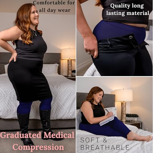 Image of ABSOLUTE SUPPORT Plus Size Compression Stockings for Women 20-30 mmHg, Improve Legs Circulation, Swelling & Pain, A717PS