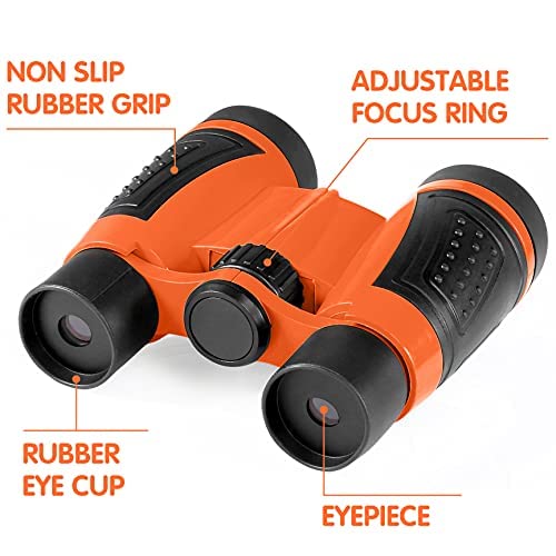 INNOCHEER-Explorer-Kit-Bug-Catcher-Kit-for-Kids-Outdoor-Exploration-with-Vest-Binocular-Magnifying-Glass-Hand-Crank-Flashlight-Whistle-Bug-Collector-Bag-for-Boys-Girls-iEOrangeiaE