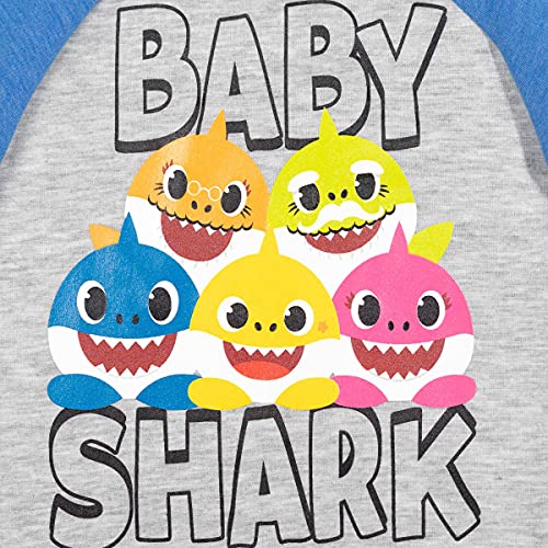 Pinkfong Baby Shark Toddler Boys Fleece Sweatshirt Jogger Pants Set Blue/Gray/Black 3T