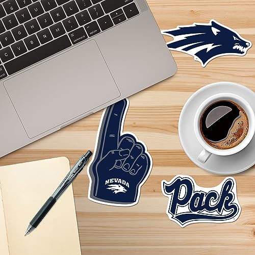 Image of University of Nevada Reno 8ct Vinyl Large Deluxe Stickers Variety Pack - Laptop, Water Bottle, Scrapbooking, Tablet, Skateboard, Indoor /Outdoor - Set of 8