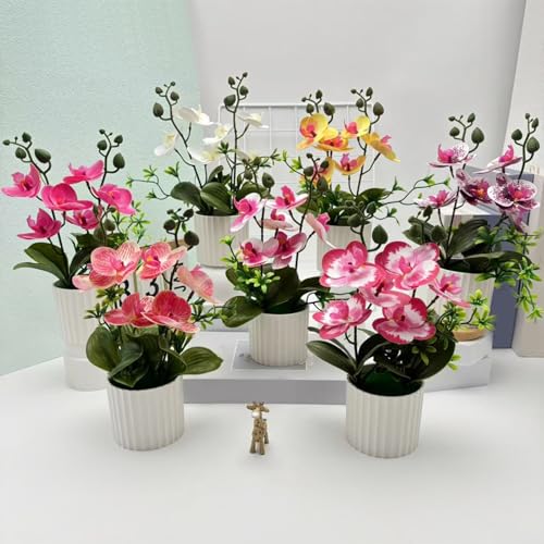 Orchidées papillon simulées robustes : simulation d'orchidées pour décoration moderne - 5