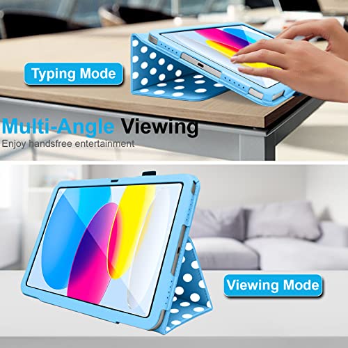 TECHGEAR Leather Case for Apple iPad 11th Gen (2025 A16) & 10th Gen (2022), PU Slim Folio Smart Cover with Stand, Hand Strap - Image 4
