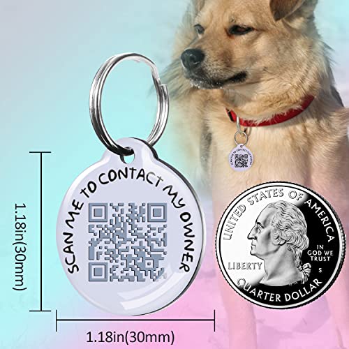 Cat Tag,Cat Tags Personalized For Pets,Small Custom Dog Name Tag,Qr Code Cat Id Tag,Free Scannable Modifiable Pet Online Profile To Prevent Lost (Champagne Gold-Prince) #TOP2