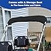 YimSting 4 Bow Bimini Top Replacement Canvas for Boat,900D Heavy Duty Waterproof Marine Sun Shade Canopy,Easy Install with Zipper Sleeves,Light Hole & Storage Boot,8'L 97