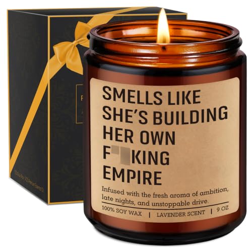 Miracu Candle, New Business Owner Gifts for Women, Boss Lady Gifts for Entrepreneur Female, Grand Opening Ideas - Funny Birthday, Appreciation, Office Decor for Small Business Future CEO, Woman, Girl