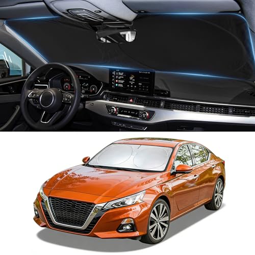 Image of Sun Shade for Altima Windshield Sunshade fit 2013-2016 2017 2018 Nissan Altima Sedan Accessories Front Window Cover Shield Car Sun Visor Screen Protector Block UV Rays