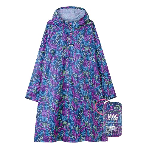 Poncho de festival Mac in a Sac cape imperméable pliable unisexe