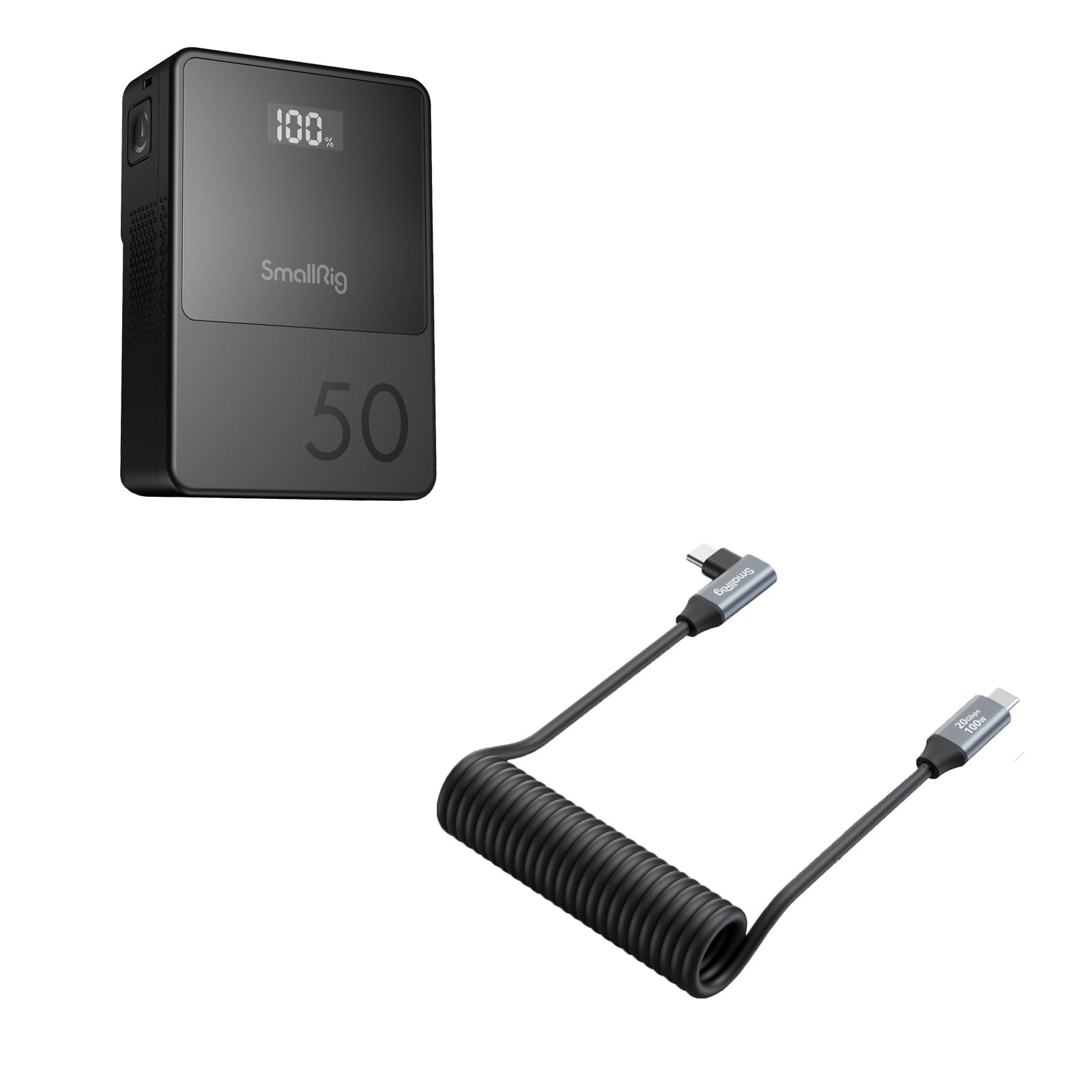 Amazon.com: SMALLRIG V Mount Battery VB50 and USB C to C Coiled