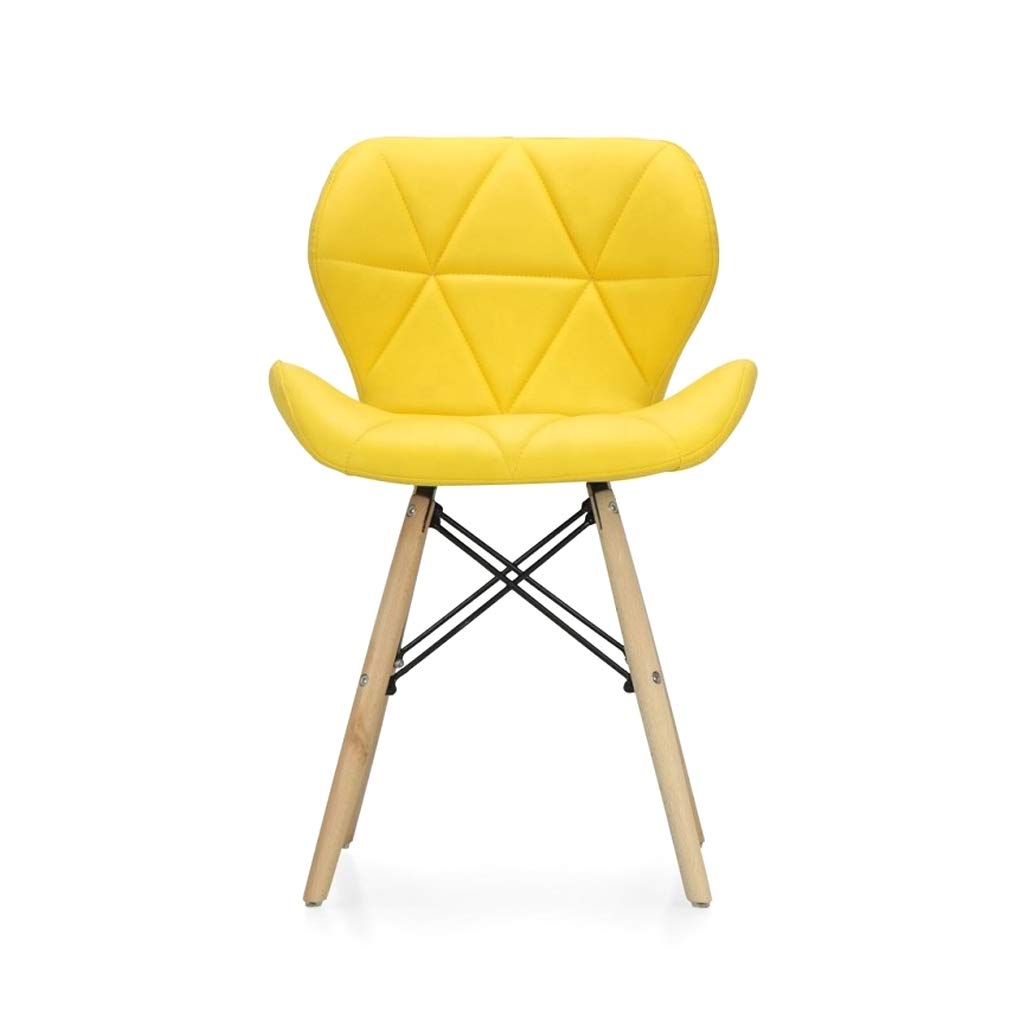 Durable Heavy-Duty Dining Chair with Padded Seat & Solid Wood Legs | Modern Comfortable Seating for Home, Cafeteria, Restaurant & Bar | Yellow (Set of 4) 2