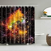 Mateju Rideau De Douche Et Baignoire En Tissu Polyester Imperméable Haute Qualité Moule Résistant Antibactérien Facile à Nettoyer (180x200cm,I
