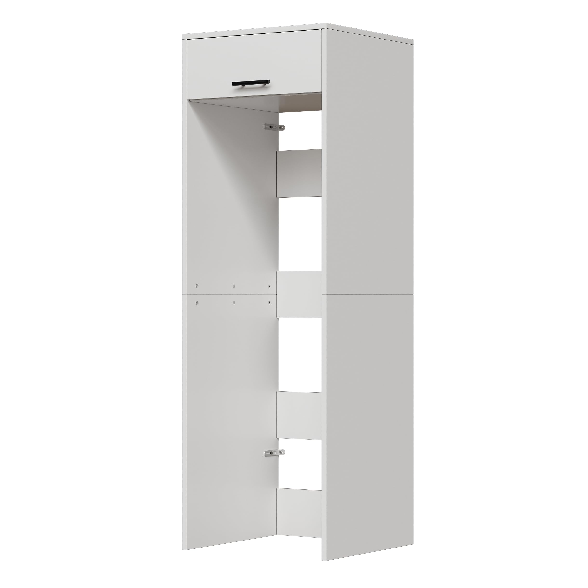 MSFE Mobile per Lavatrice e Asciugatrice,Mobile Lavatrice con Vano Portaoggetti,Kit Impilabile per Lavatrice e Asciugatrice,Armadietto per Lavatrice e Asciugatrice,200 * 65 * 65CM,Spedito in 2 Pacchi