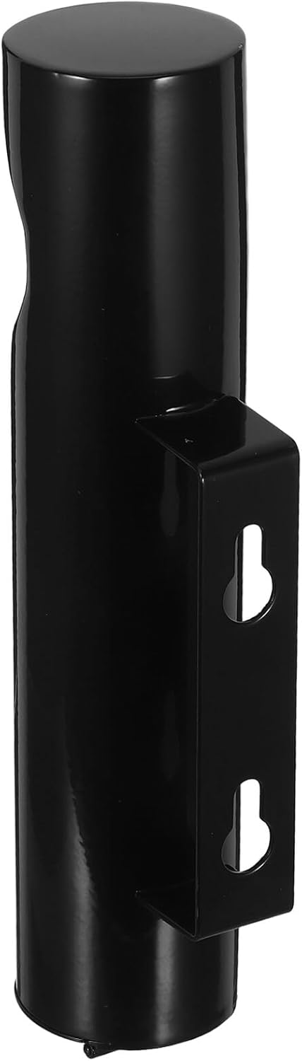 Wall Mounted Outdoor Ashtray, Stainless Steel Butt Receptacle with Lid, Black Smoke Disposal Container for Hotels, Offices, Balconies, and Public Smoking Areas