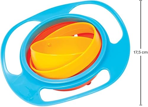 Potinho Tigela Prato Mágico Infantil 360° Graus Para Bebês (Laranja)