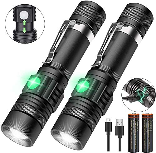 Hoxida Flashlight, LED Rechargeable Flashlight (Battery Included), 1200 Lumen Super Bright LED, 30hours